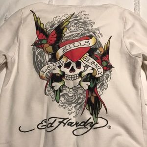 Ed hardy zip up sweater